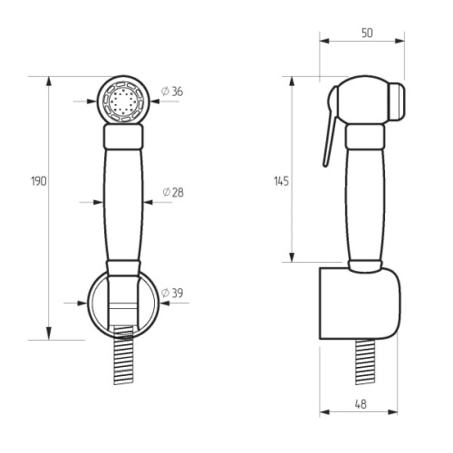 Схема, комплект с лейкой, шлангом и держателем - фото 2