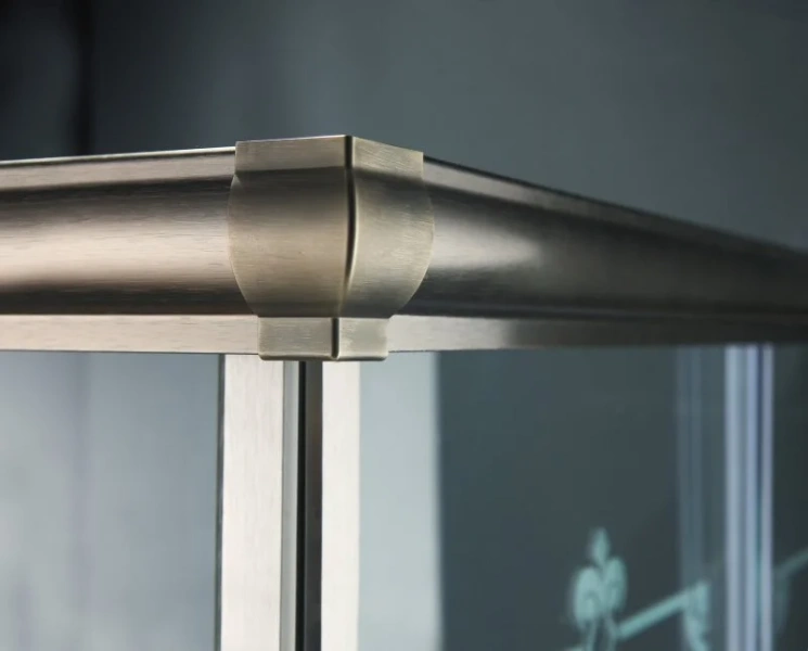 Душевой уголок Cezares Giubileo 100х100 см стекло прозрачное профиль бронза - фото 3