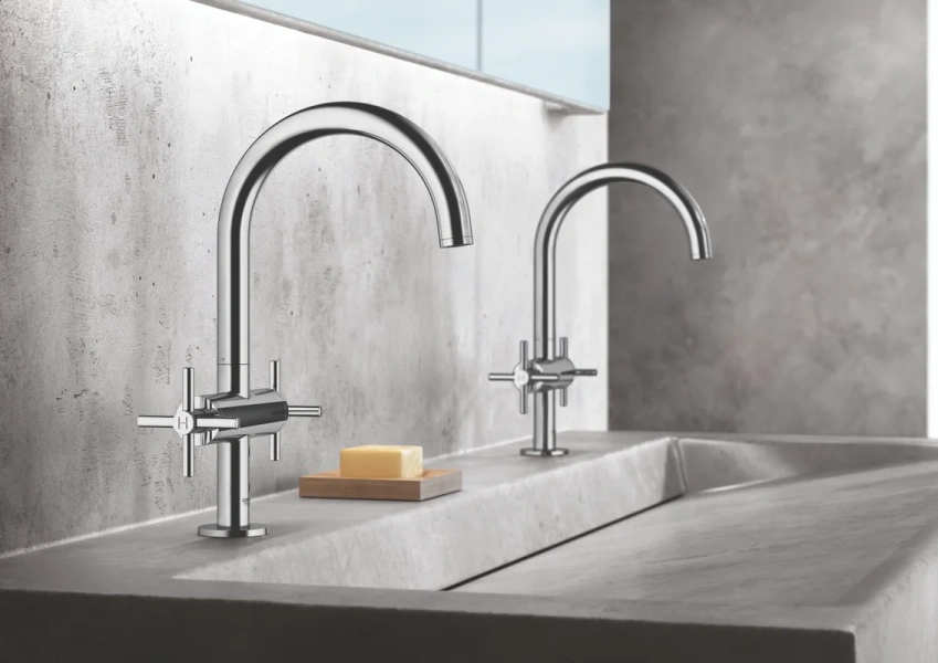 Смеситель для раковины хром Grohe Atrio , современные, hi-tech - фото 3