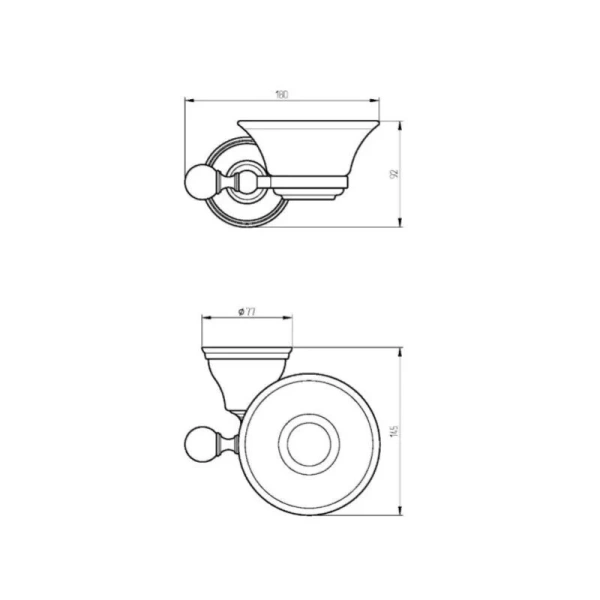 Мыльница Migliore Provance хром, классические, ретро, декорированные - фото 2