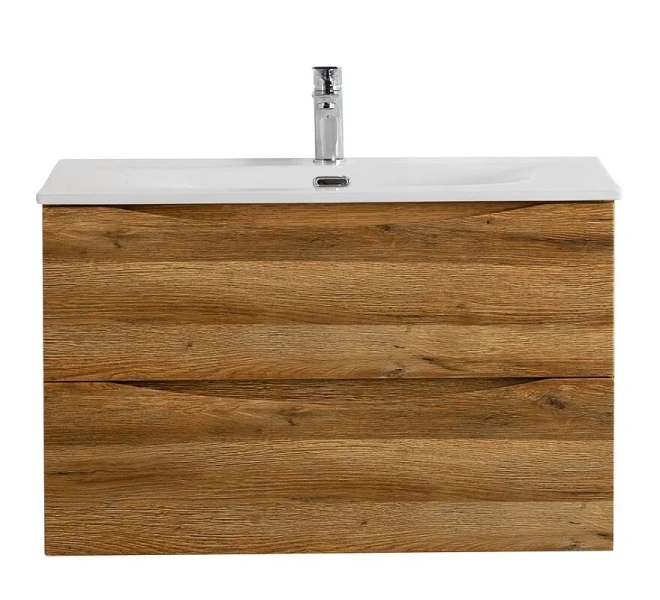 Тумба под раковину подвесная BelBagno Marino-Cer-N 80 см Rovere Rustico