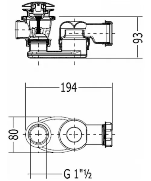 Сифон сливной для ванны Devon&Devon SFAS400 - фото 2