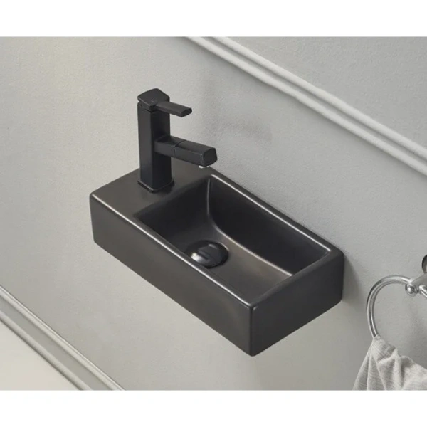 Раковина GID Suspendido Bm9270R 41 см правосторонняя черная, 40 см - фото 6