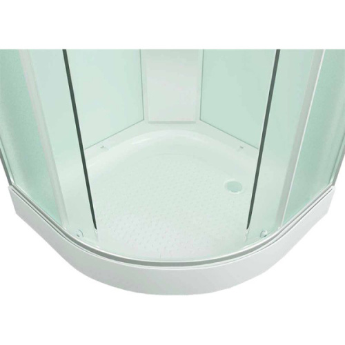 Душевая кабина, задняя стенка белая, стекло матовое, Erlit Comfort ER 4509P-C3, с раздвижными дверьми - фото 6