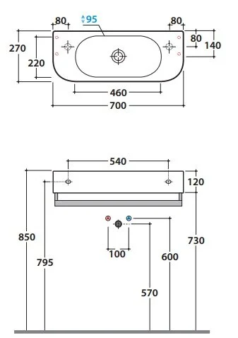 Раковина Globo Forty3 SCT70 - фото 2