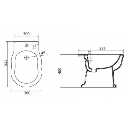 Биде напольное BelBagno Boheme белое - фото 2