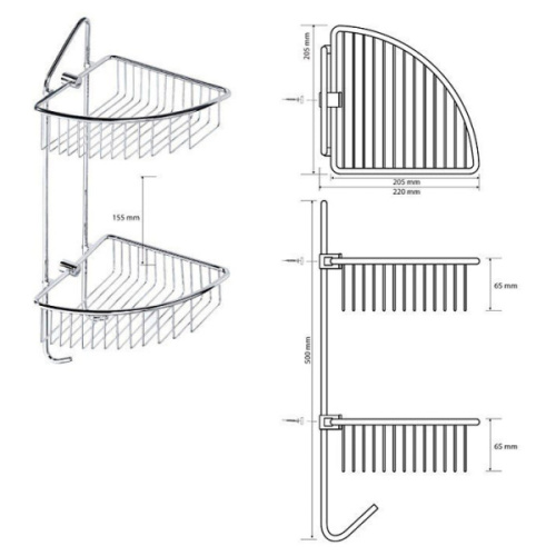 Решетка для ванной Bemeta Cytro угловая - фото 2