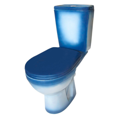 Унитаз компакт Rosa Рио синий - фото 4