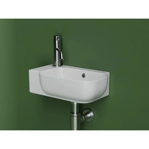 Раковина Ceramica Nova Element 40 см чаша слева белая, из санфарфора - фото 7