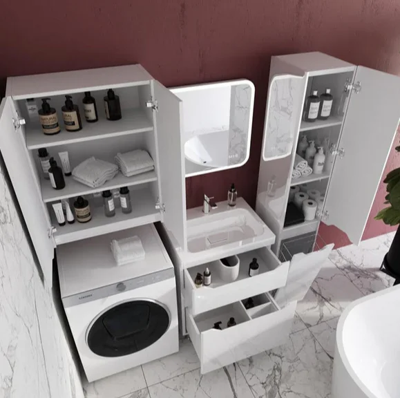 Шкаф-пенал Style Line Марелла Люкс Plus 30 см левый, белый матовый антискрейтч, белые - фото 8