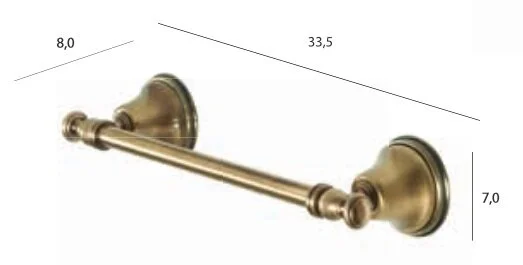 Полотенцедержатель, цвет белый/бронза, Tiffany World Harmony, по запросу - фото 2