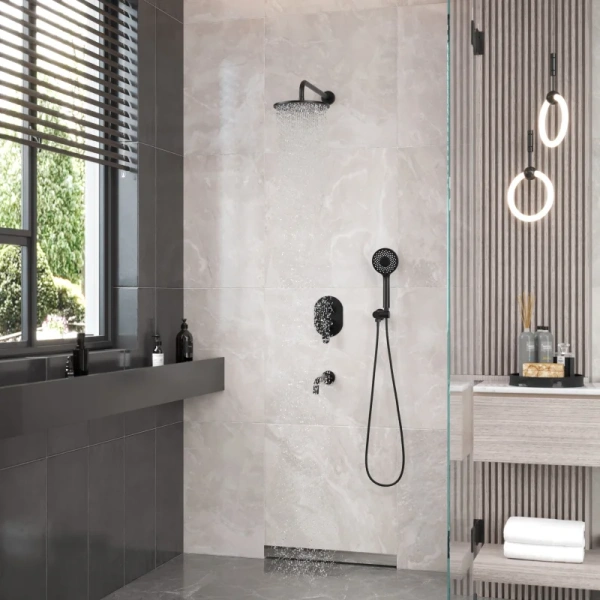 Душевой комплект BERGES Ventas черный матовый, душевые комплекты, наборы - фото 2