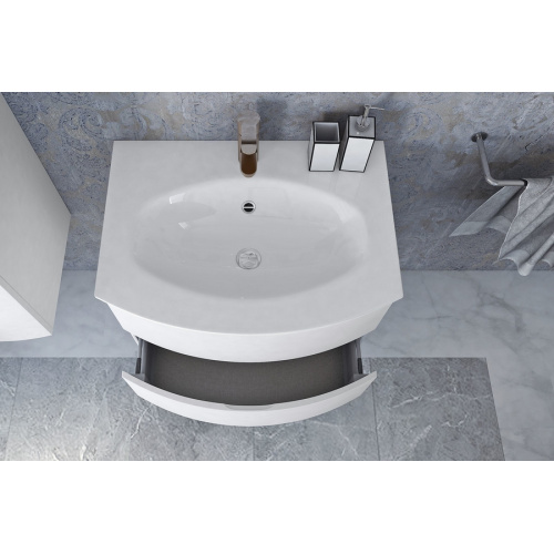 Тумба с раковиной подвесная Cezares Vague 70 см с двумя выдвижными ящиками, подвесная, пристенная - фото 4