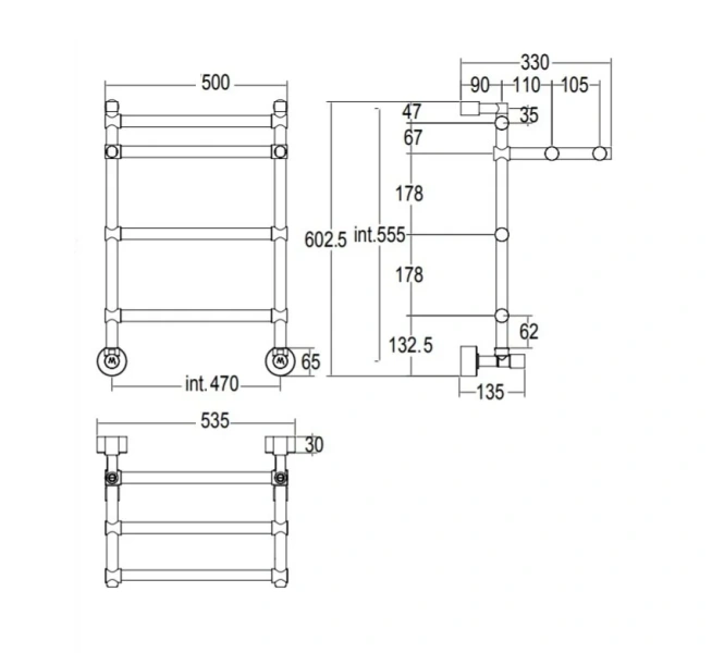 Полотенцесушитель водяной Margaroli Sole 455 54x60 см - фото 2