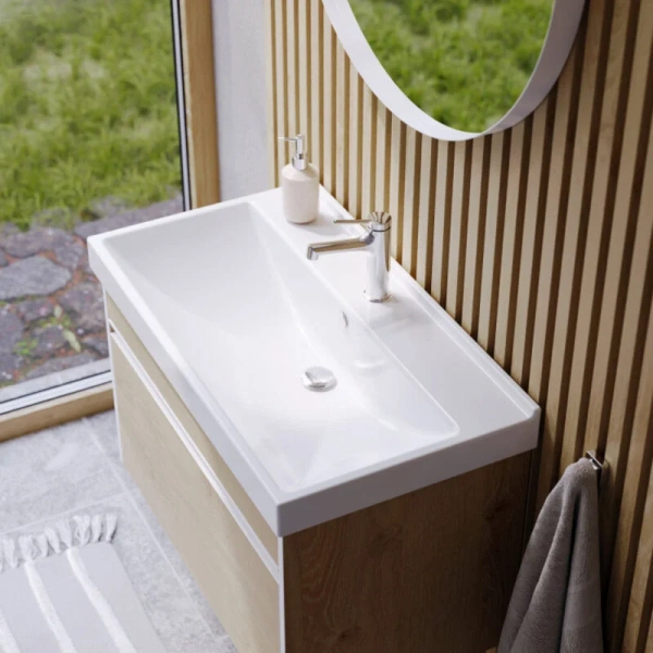 Тумба под раковину подвесная Aqwella Urban 100 см дуб давос, подвесная, пристенная - фото 4