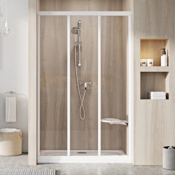 Душевая дверь, профиль белый, Ravak Supernova ASDP3-80