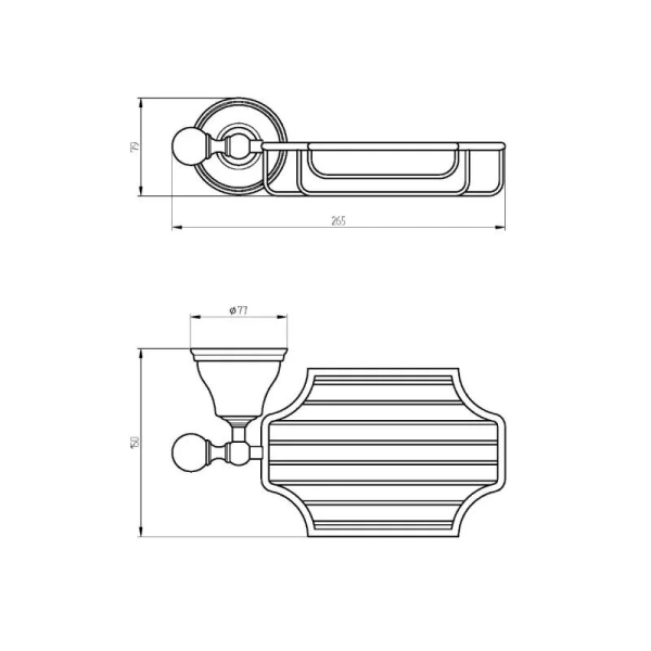 Решетка для ванной Migliore Provance золото, классические, ретро, декорированные - фото 2