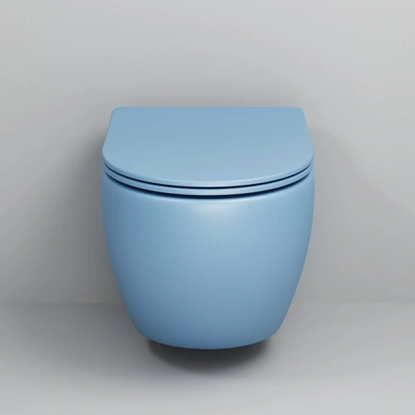 Унитаз подвесной Grossman Color голубой матовый, цветные - фото 6