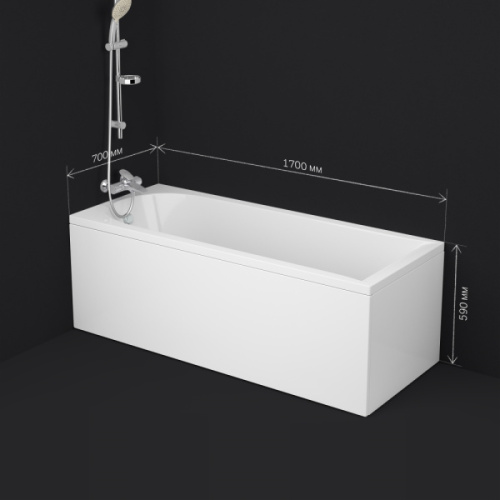 Ванна акриловая Am.Pm Spirit 170х70 см белая, 170 см - фото 9