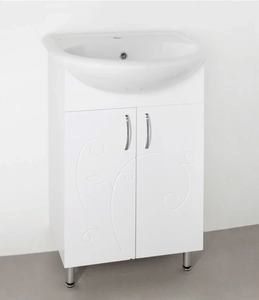 Тумба с раковиной напольная Style Line Эко Фьюжн ЛС-00000073 55 см с дверцами - фото 3