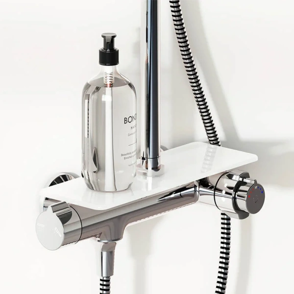 Душевая стойка Damixa Jupiter 977750 с полкой, без излива - фото 5