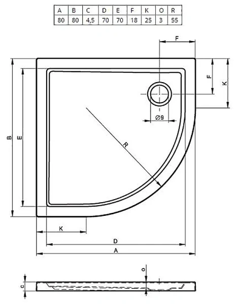 Душевой поддон акриловый Riho Zurich 278 80x80 см - фото 2