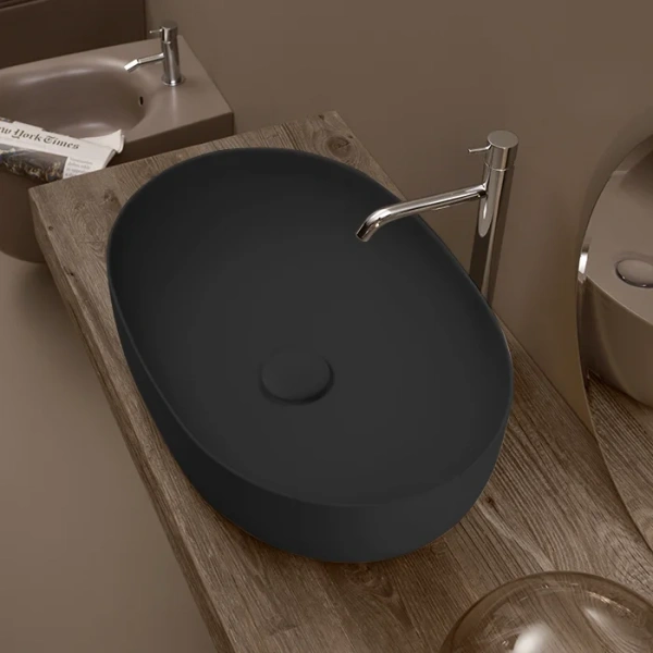 Донный клапан для раковины Kerasan Nolita черный матовый, в наличии - фото 2