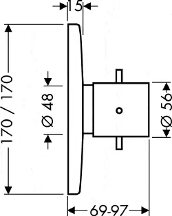 Смеситель для душа термостатический Axor Starck X 10717000 - фото 2