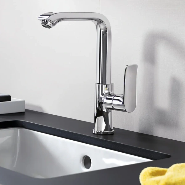 Смеситель для раковины Hansgrohe Metris высокий - фото 4