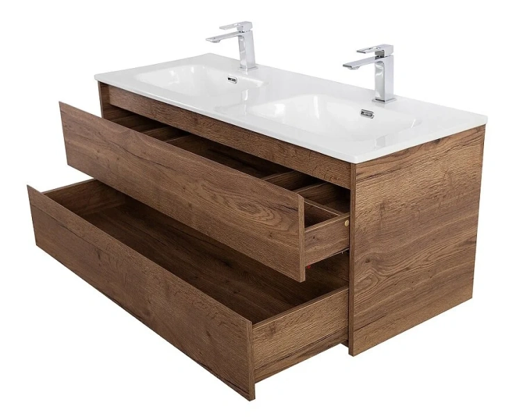 Тумба под раковину подвесная BelBagno Kraft 120 см Rovere Tabacco, недорогo, комплект (набор) - фото 8