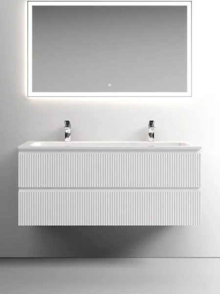 Тумба под раковину подвесная Sancos Snob T 120 см bianco, моноблок - фото 5