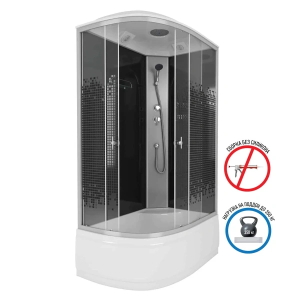 Душевая кабина Niagara Eco 120х80 см правая, асимметричные - фото 2