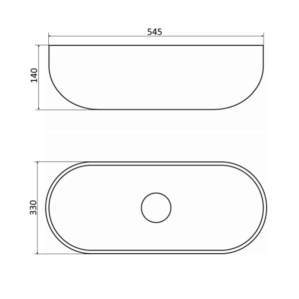 Раковина Montebianco Conca 55 см белая матовая - фото 2