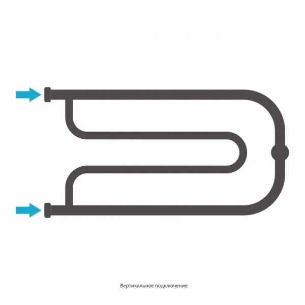 Полотенцесушитель водяной Сунержа Гусли 65х32 см черный матовый - фото 4