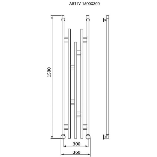 Полотенцесушитель водяной Ника Art 150x30 см хром - фото 2