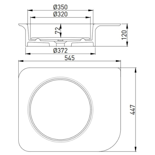 Раковина Salini Ninfea 02 54 см покраска по RAL полностью - фото 2