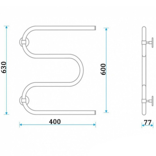 Полотенцесушитель водяной Energy Solo 60x40 - фото 3