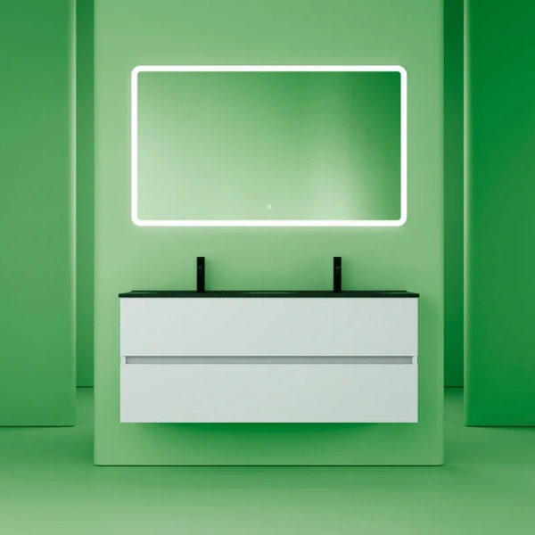 Тумба под раковину подвесная Sancos Urban 120 см белый глянец, окрашенные - фото 9