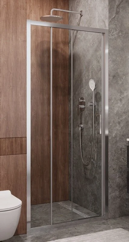 Душевая дверь в нишу Cezares Molveno 120 см стекло прозрачное профиль хром - фото 1
