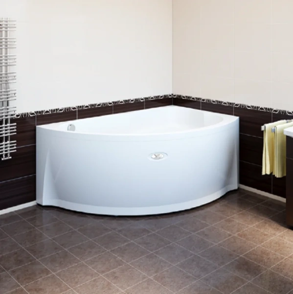 Акриловая ванна Радомир Модерна 2-89-2-1-1-214/2-89-2-2-1-214, 160 x 100 см, L/R, фронтальный экран, каркас, сифон, слив-перелив автомат в комплекте, белая, без гидромассажа - фото 5