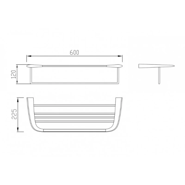 Полотенцедержатель Abber Nord хром, современные, hi-tech - фото 2