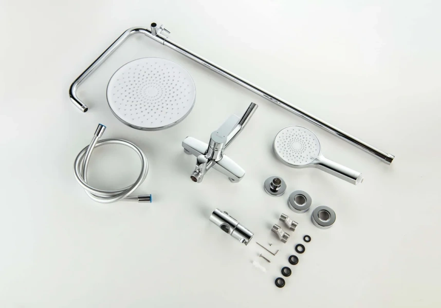 Душевая стойка Акватек Лугано хром, с изливом index_1 - фото 14