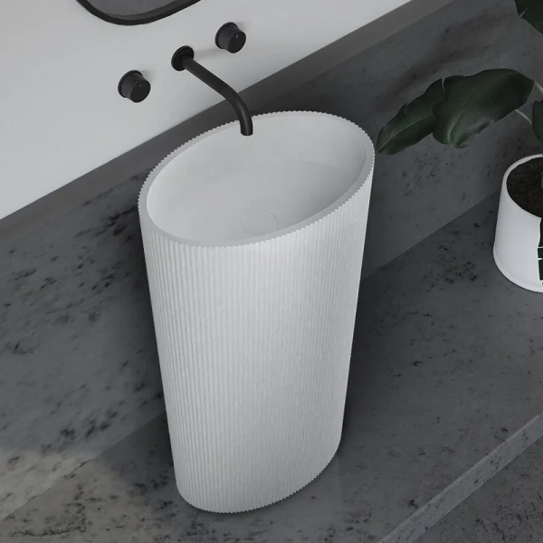 Раковина Abber Stein 50 см белая матовая - фото 3