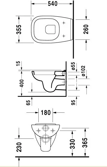 Унитаз подвесной Compact Duravit D-Code 22110900002, подвесные - фото 2