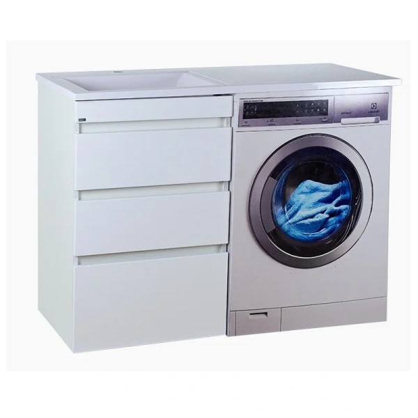 Тумба под раковину напольная Misty Фостер 55 см белая, напольная, пристенная - фото 4