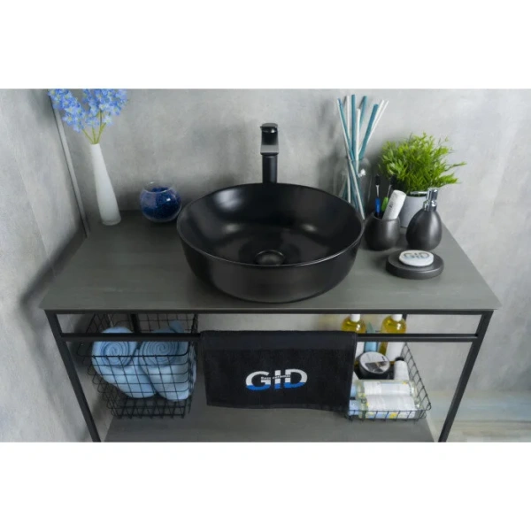 Раковина GID Esfera Nc911 42 см черная - фото 4