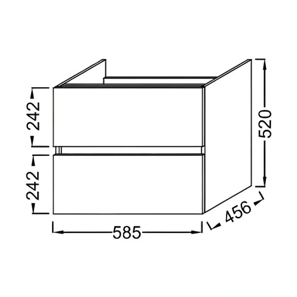 Тумба под раковину Jacob Delafon Tolbiac 60 см белый лак - фото 2