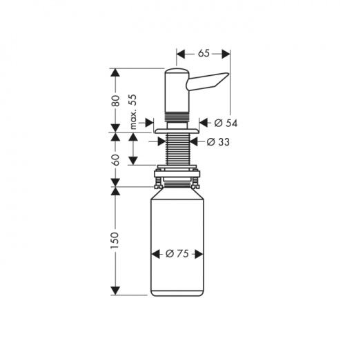 Дозатор для жидкого мыла Hansgrohe 40418 - фото 2