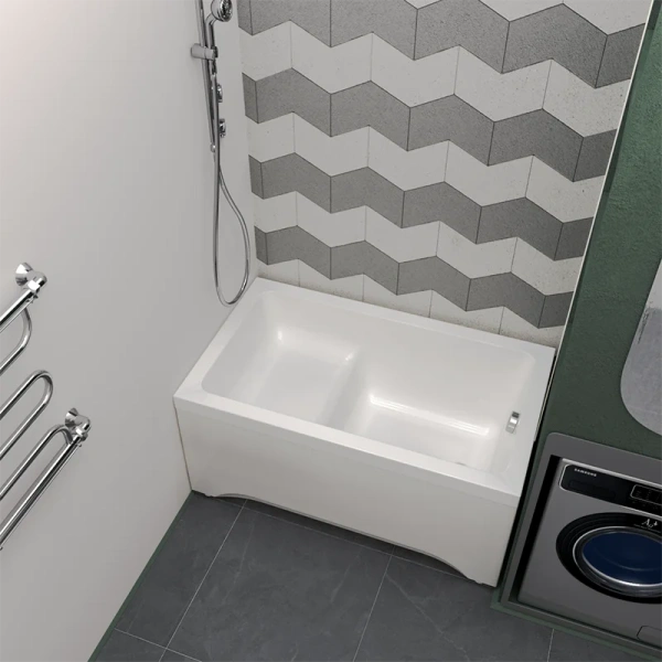 Акриловая ванна Радомир Джоанна 2-01-0-0-1-253Р, 120 x 70 см, каркас разборный в комплекте, белая - фото 3