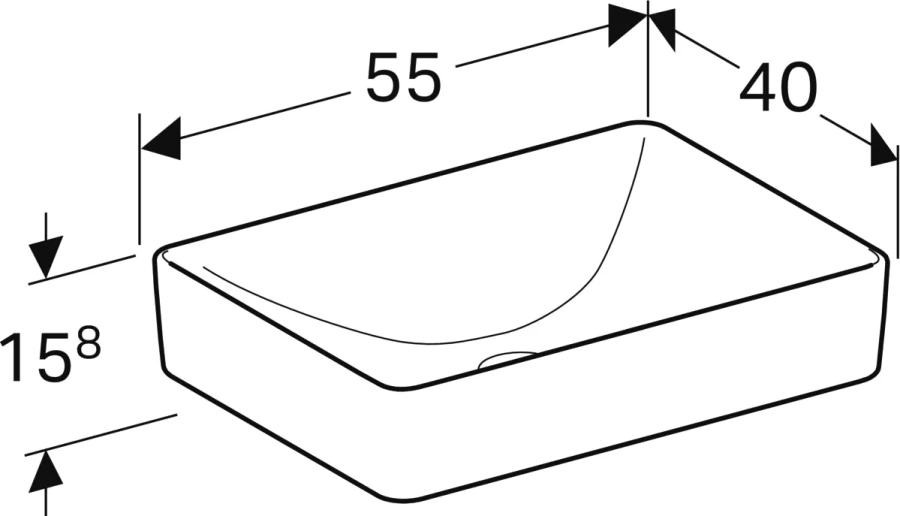 Раковина Geberit VariForm 55 см белая, одинарные - фото 8